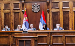 27 May 2021 National Assembly Speaker Ivica Dacic at the fifth public hearing on Constitutional changes